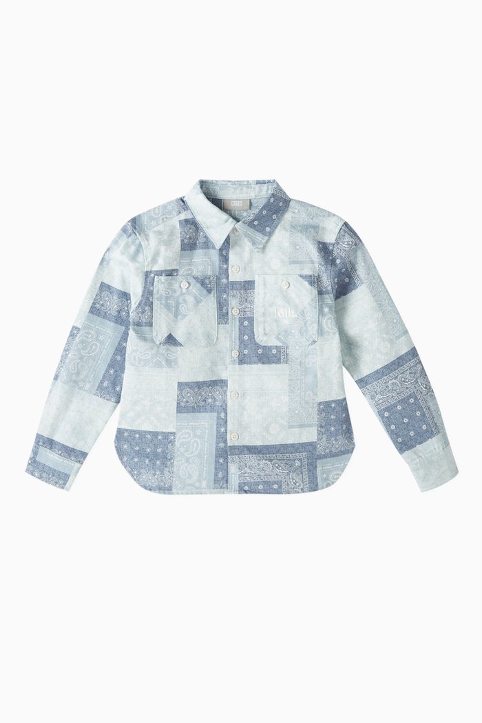 

Paisley Apollo Shirt in Cotton, Blue