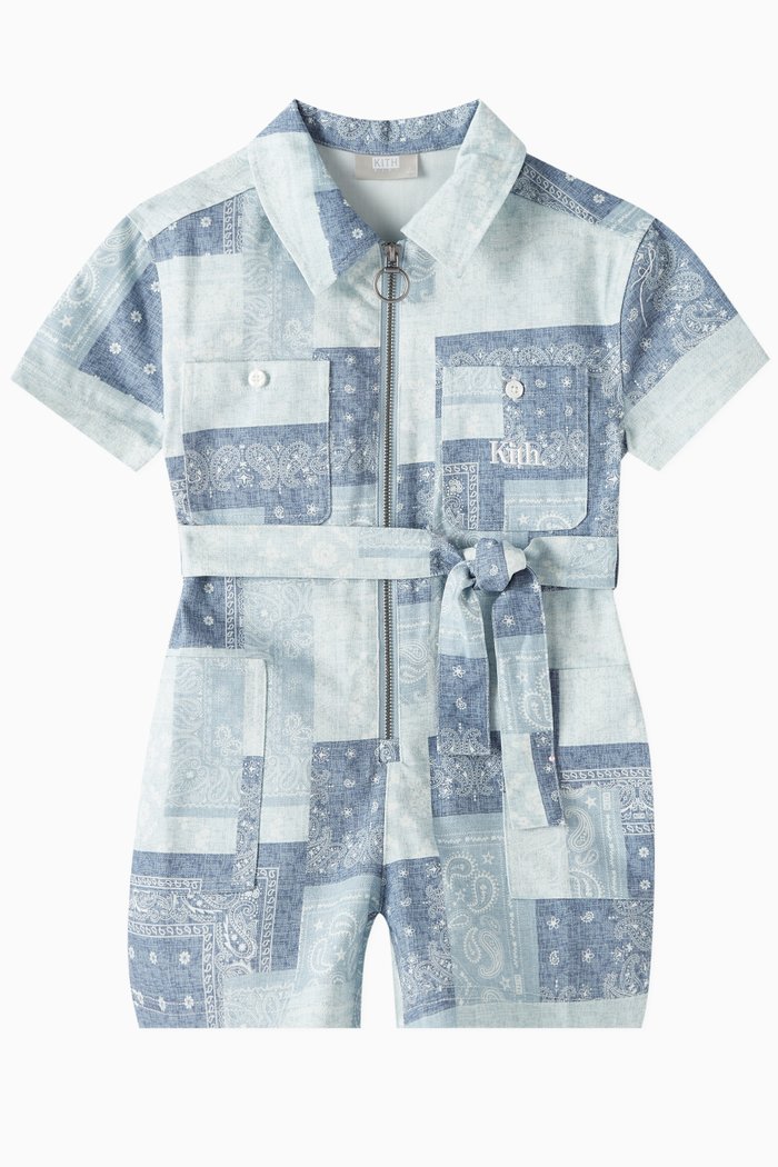 

Paisley Romper in Cotton, Blue
