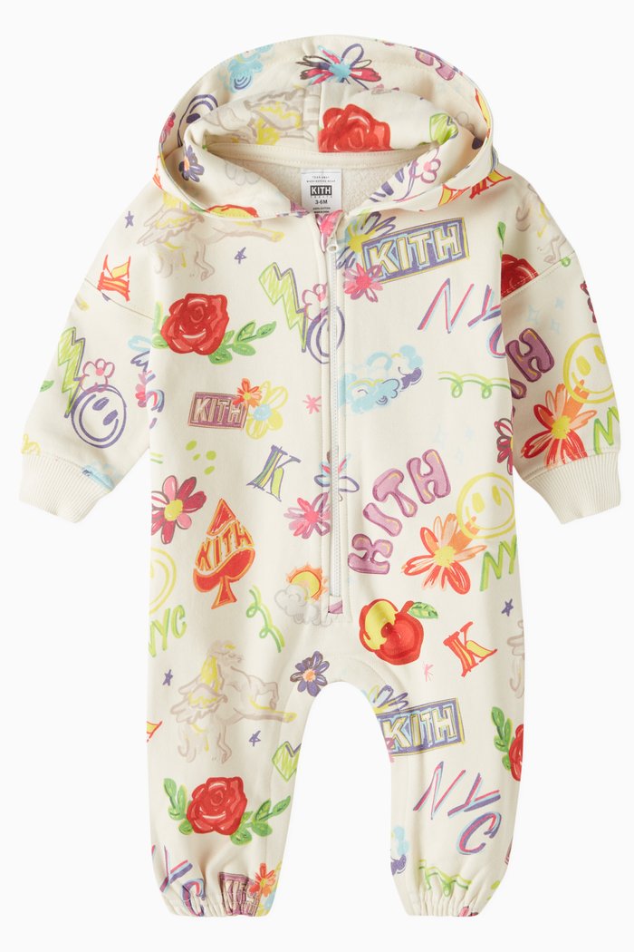 Baby Sketchbook Onesie in Cotton, White