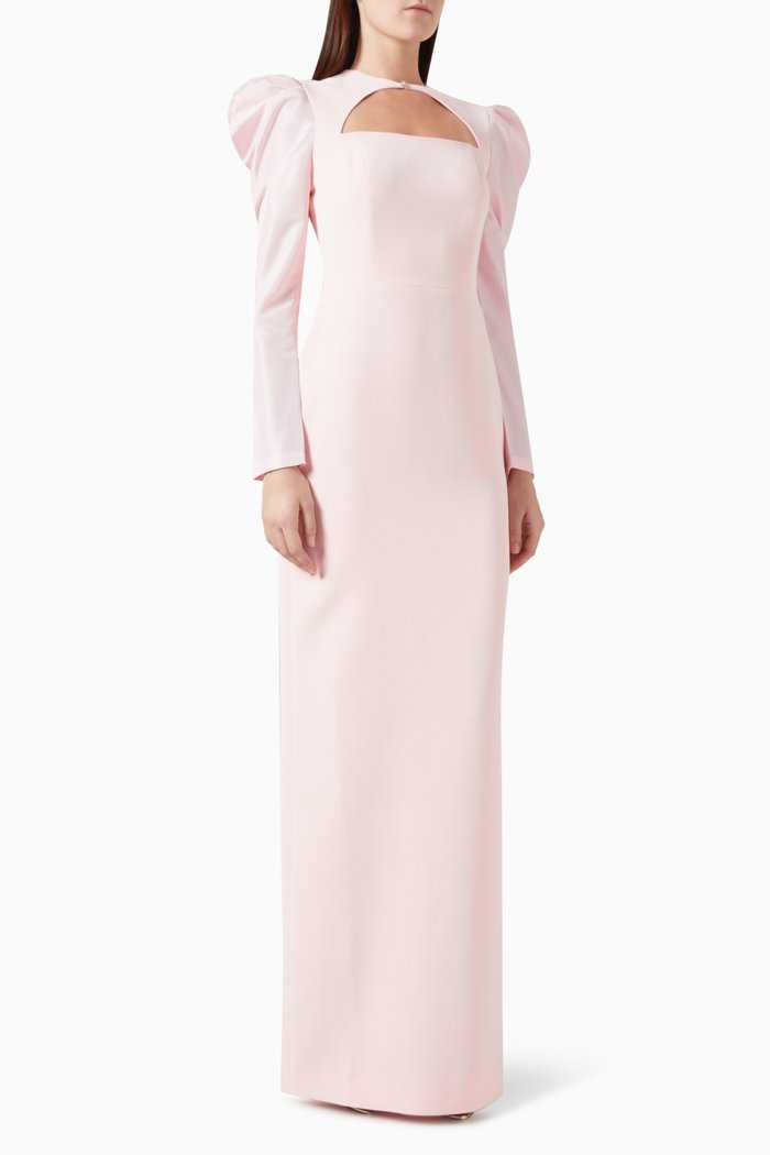 

Cut-out Gown in Crepe, Pink