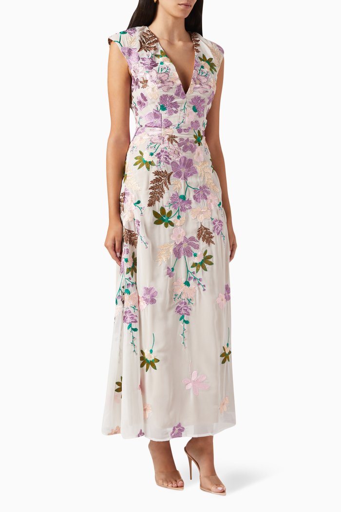

Venetian Floral Maxi Dress, Multicolour
