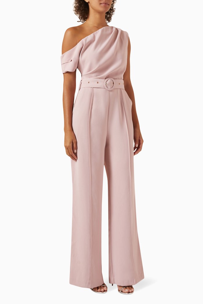 

Elba Belted Jumpsuit, Pink
