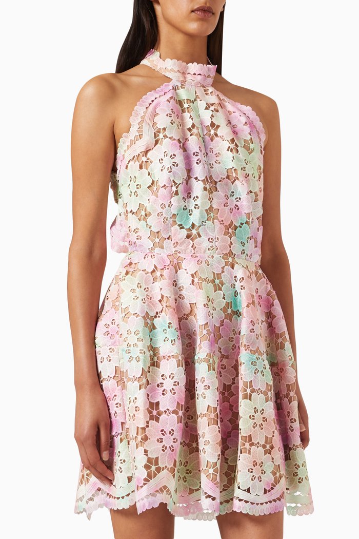 

Zadar Mini Dress in Lace, Multicolour