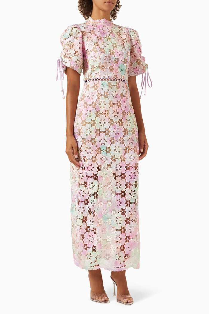 

Rimini Maxi Dress in Lace, Multicolour