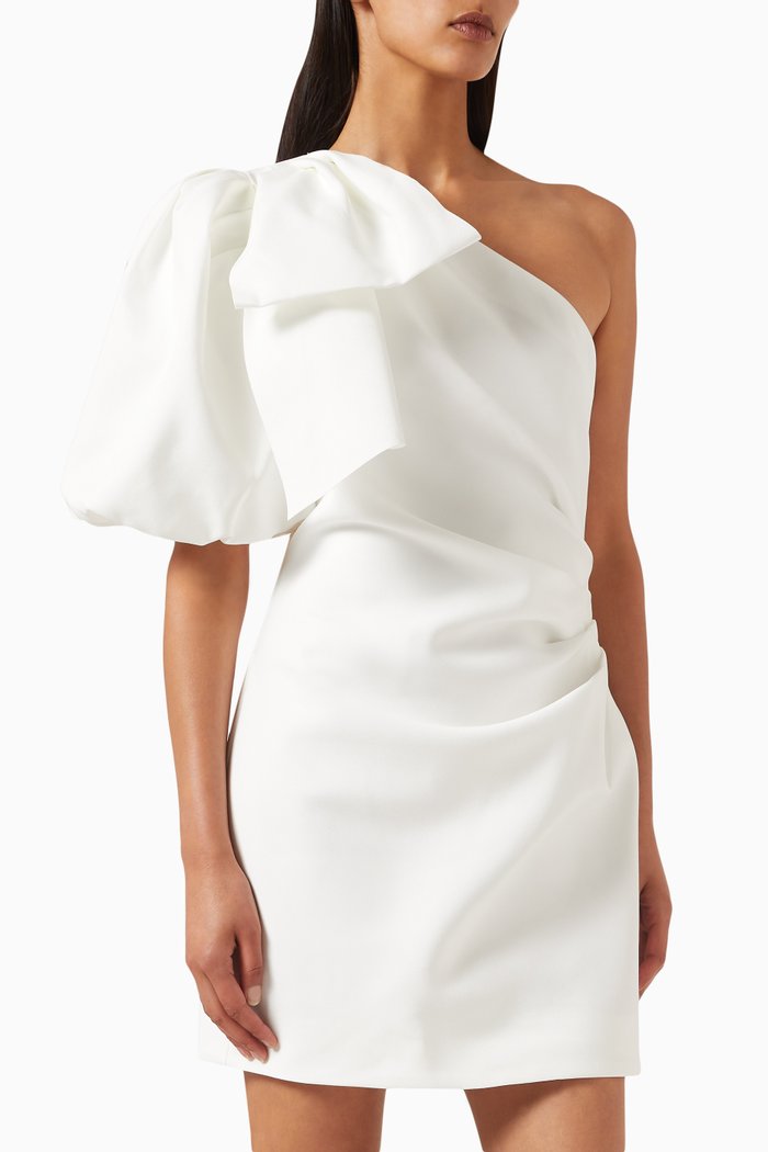 

Marseilles 3D Bow Mini Dress, White