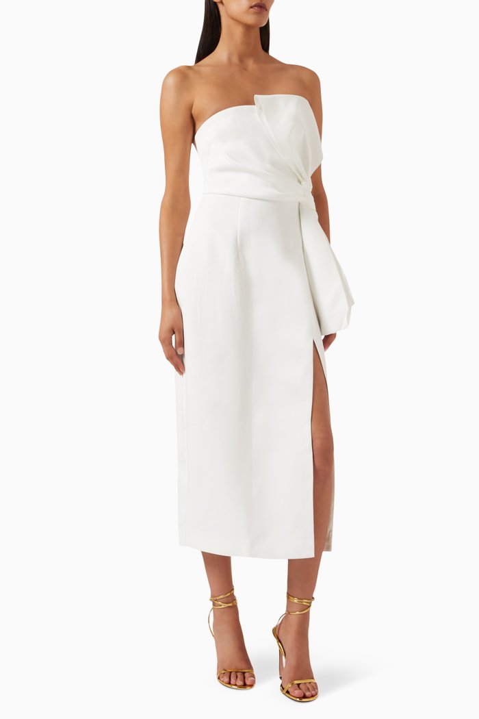 

Brighton 3D Bow Midi Dress, White