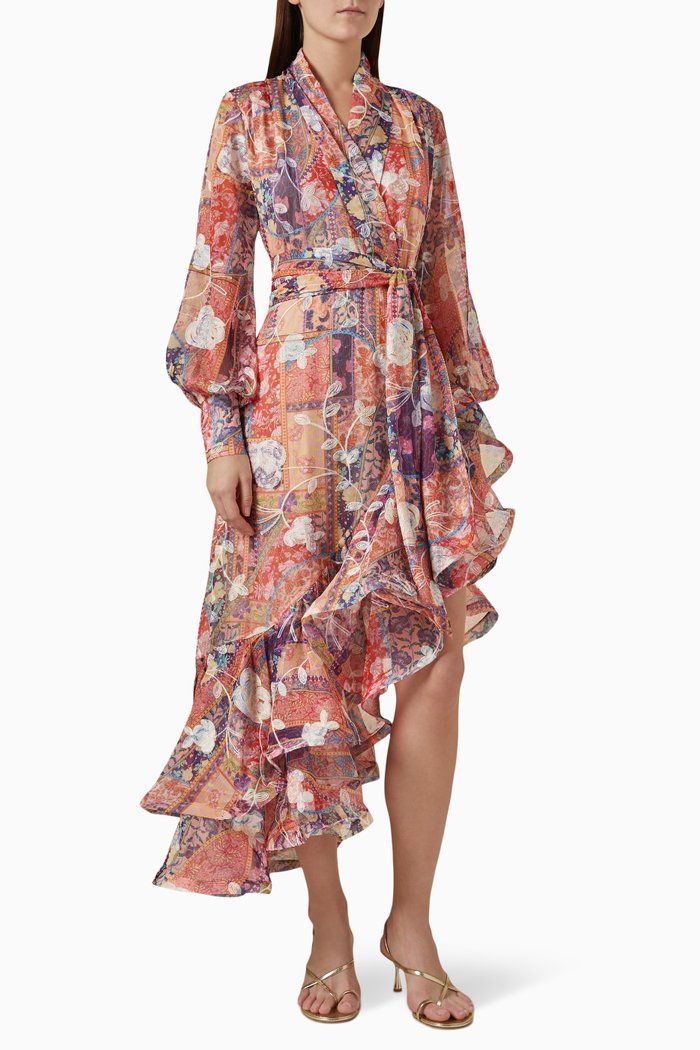 

Vocal Ruffled Midi Dress, Multicolour