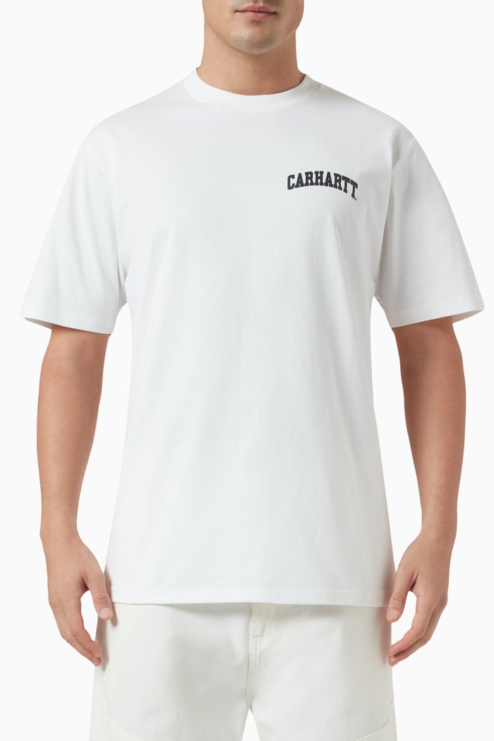 

University Script T-shirt in Cotton-jersey, White