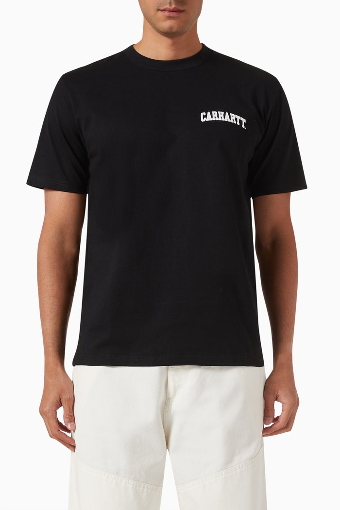 

University Script T-shirt in Cotton-jersey, Black