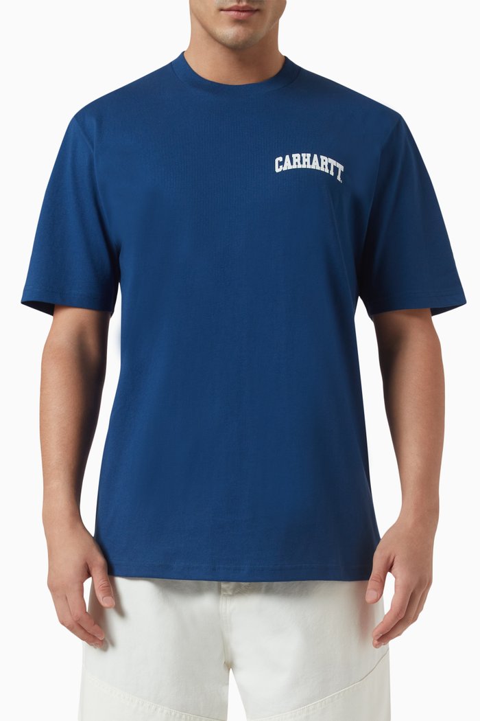 

University Script T-shirt in Cotton-jersey, Blue