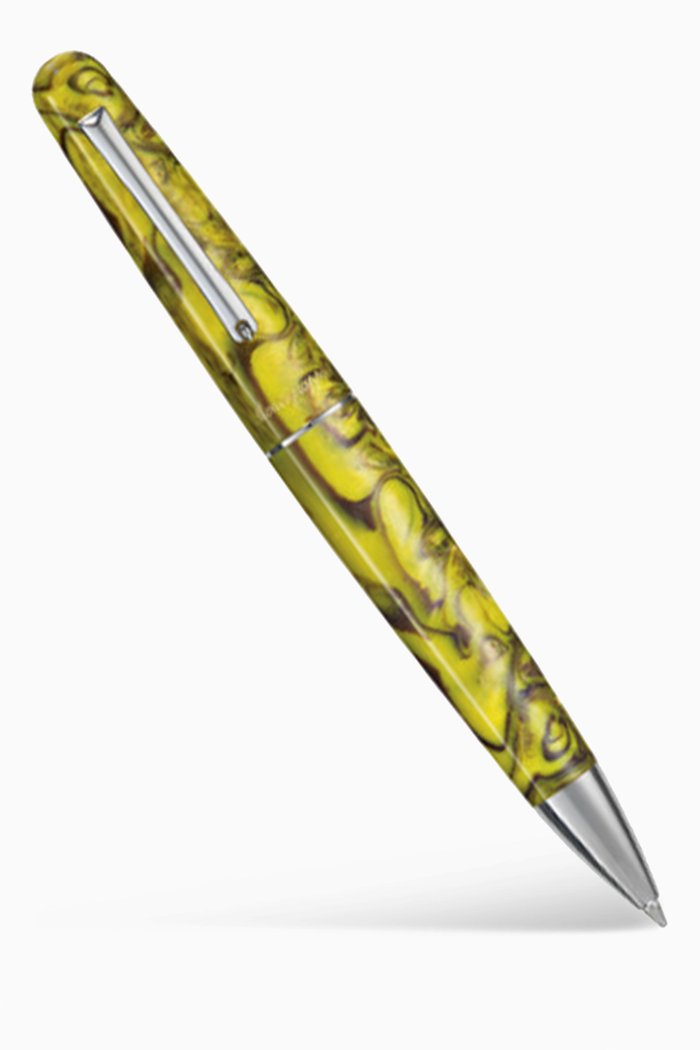 

Elmo 01 Fantasy Blooms Ballpoint Pen in Resin, Yellow