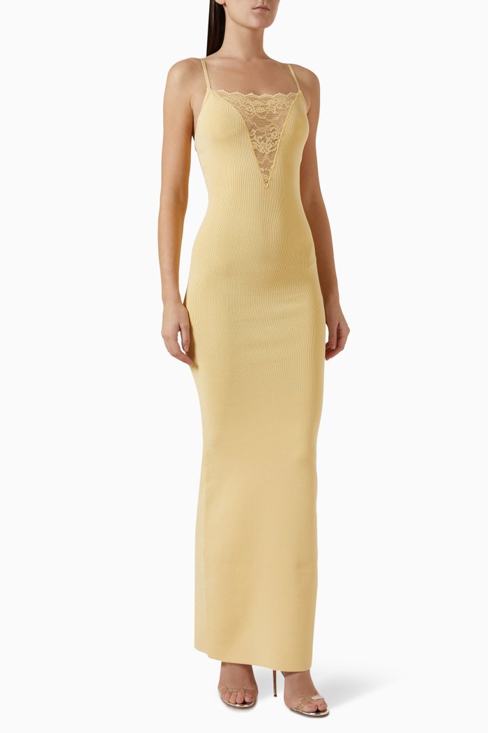 

Jenae Maxi Dress in Viscose-knit, Yellow