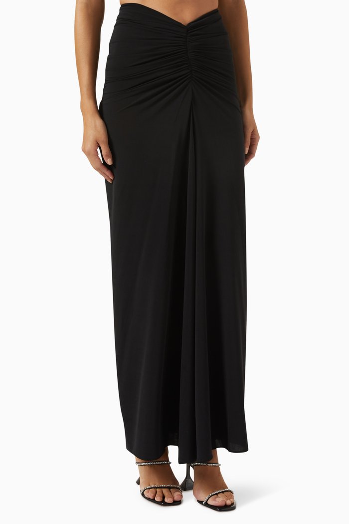 

Chase Maxi Skirt in Sheer Jersey, Black