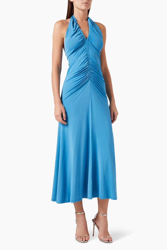 

Idris Midi Dress in Jersey, Blue