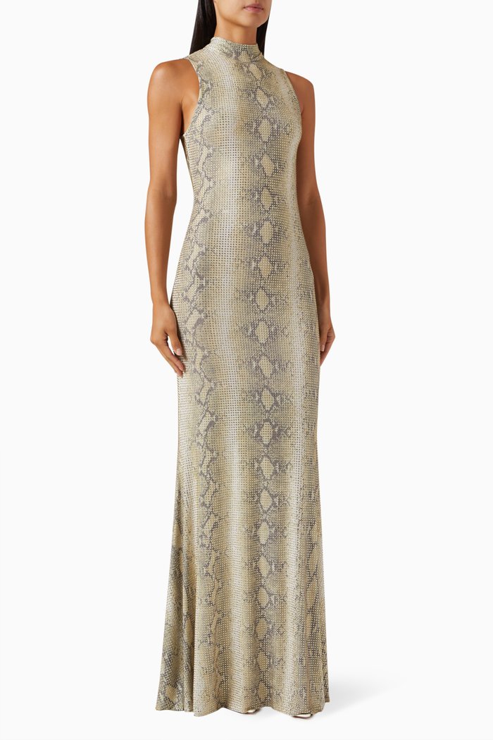 

Morrell Maxi Dress in Crystal Jersey, Yellow