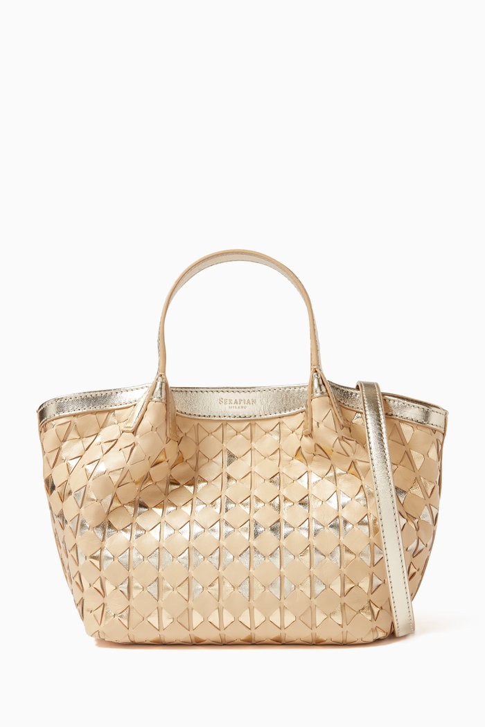

Mini Secret Bag in Mosaico Mestieri D'arte Leather, Multicolour