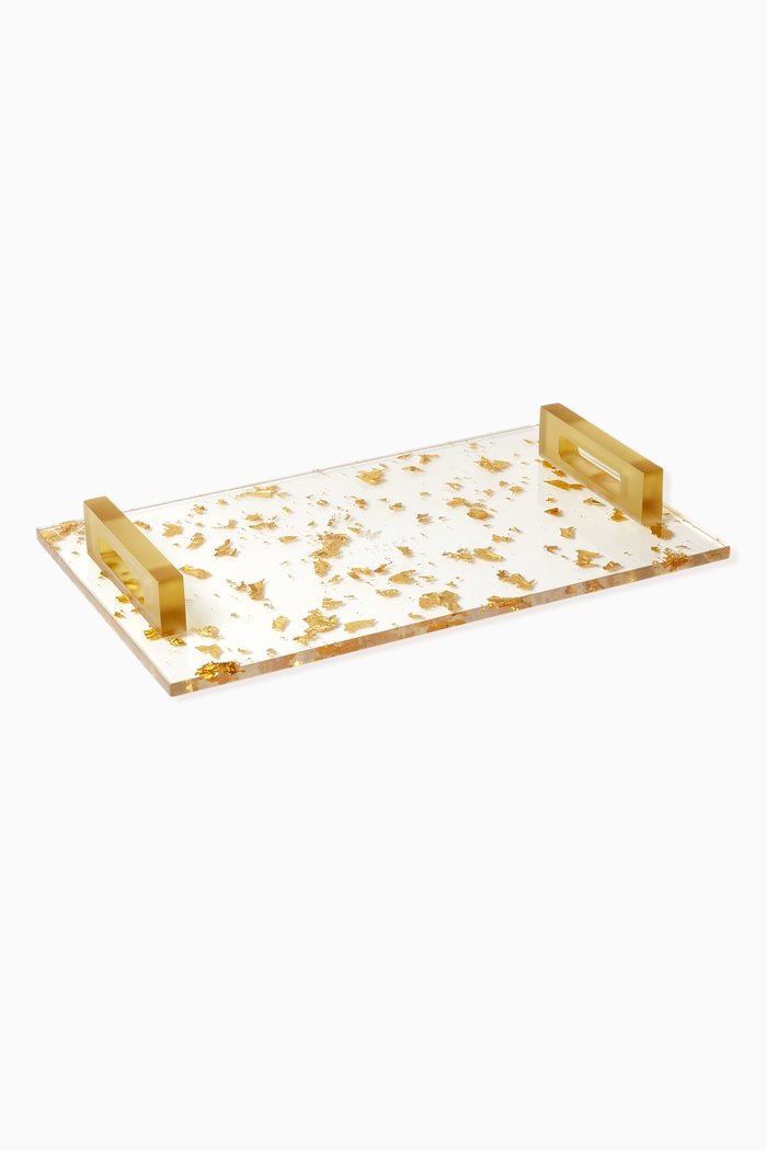

Gold Flake Tray in Resin