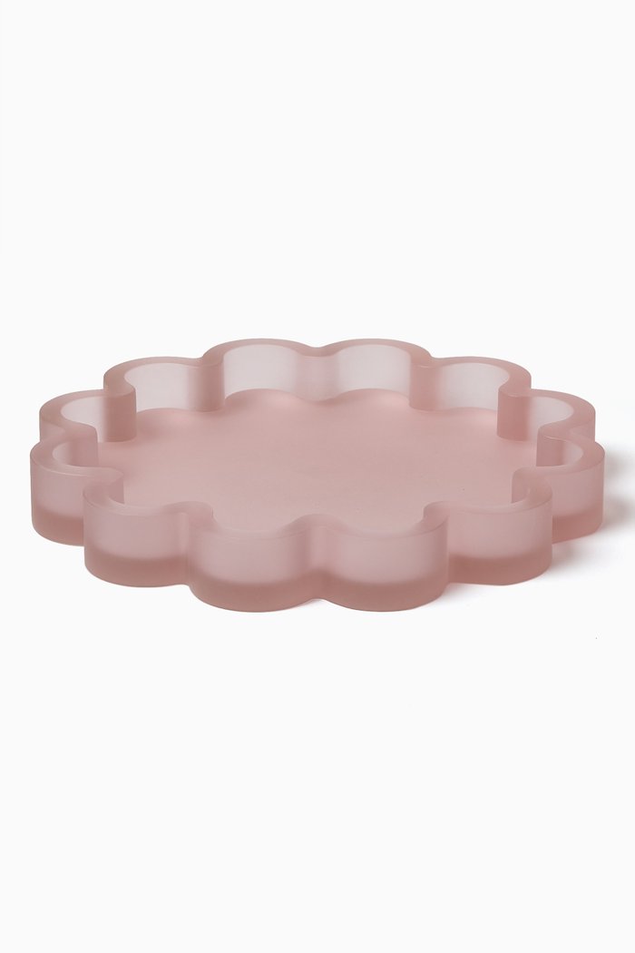 

Medium Scalloped Accent Plate in Resin, Purple