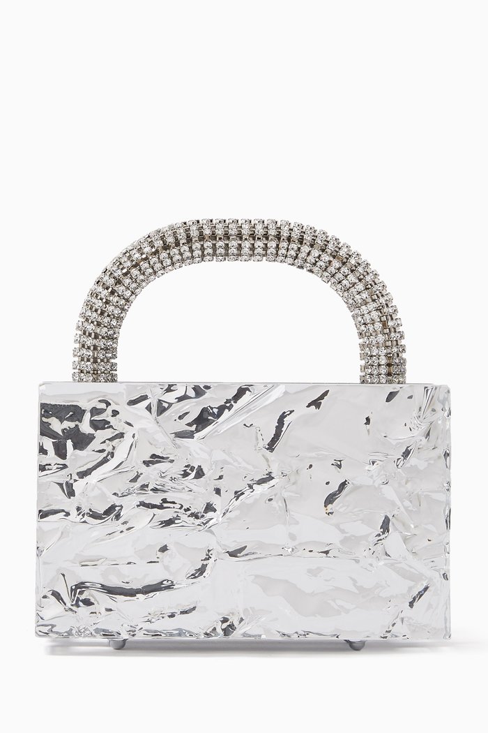 

Mini Leon Crushed Ice Bag in Acrylic, Silver