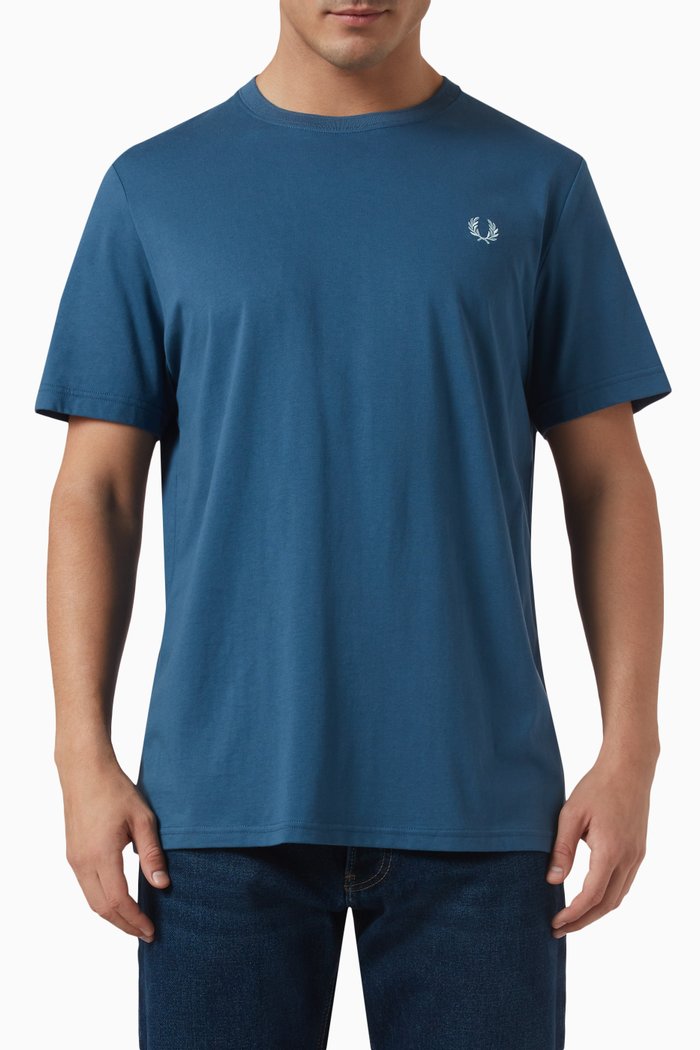 

Crewneck T-shirt in Cotton-jersey, Blue