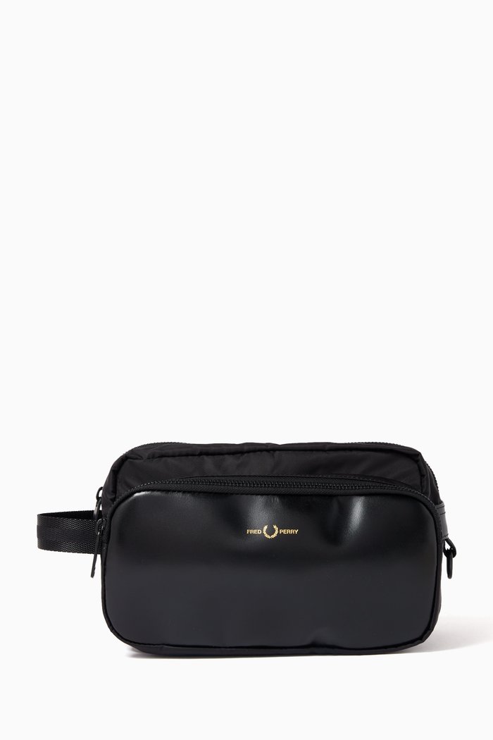 

Wash Bag in Recycled Nylon Twill, Black