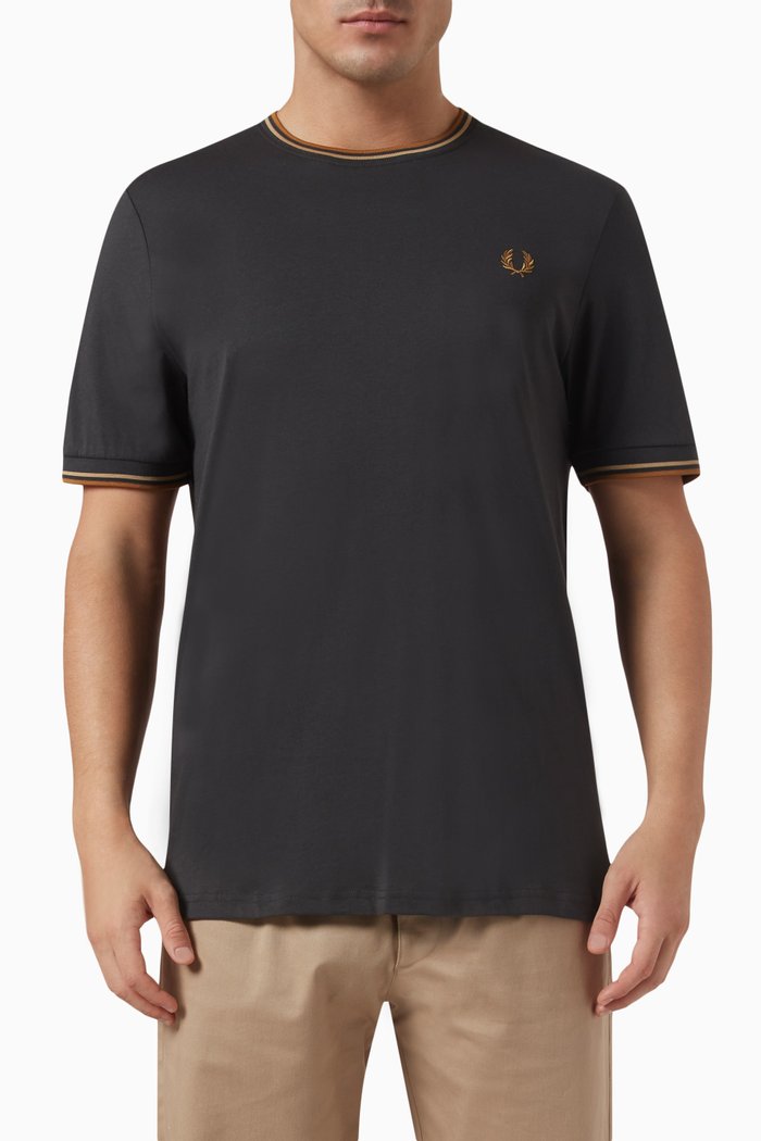 Twin Tipped T-shirt in Cotton-jersey, Grey