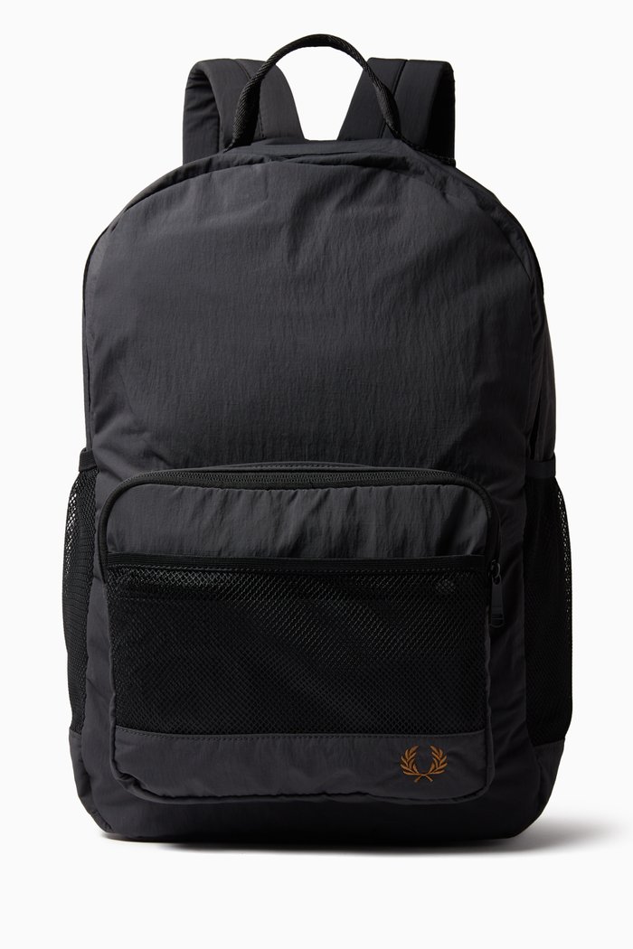 Crinkle Backpack in Nylon-mesh, Grey