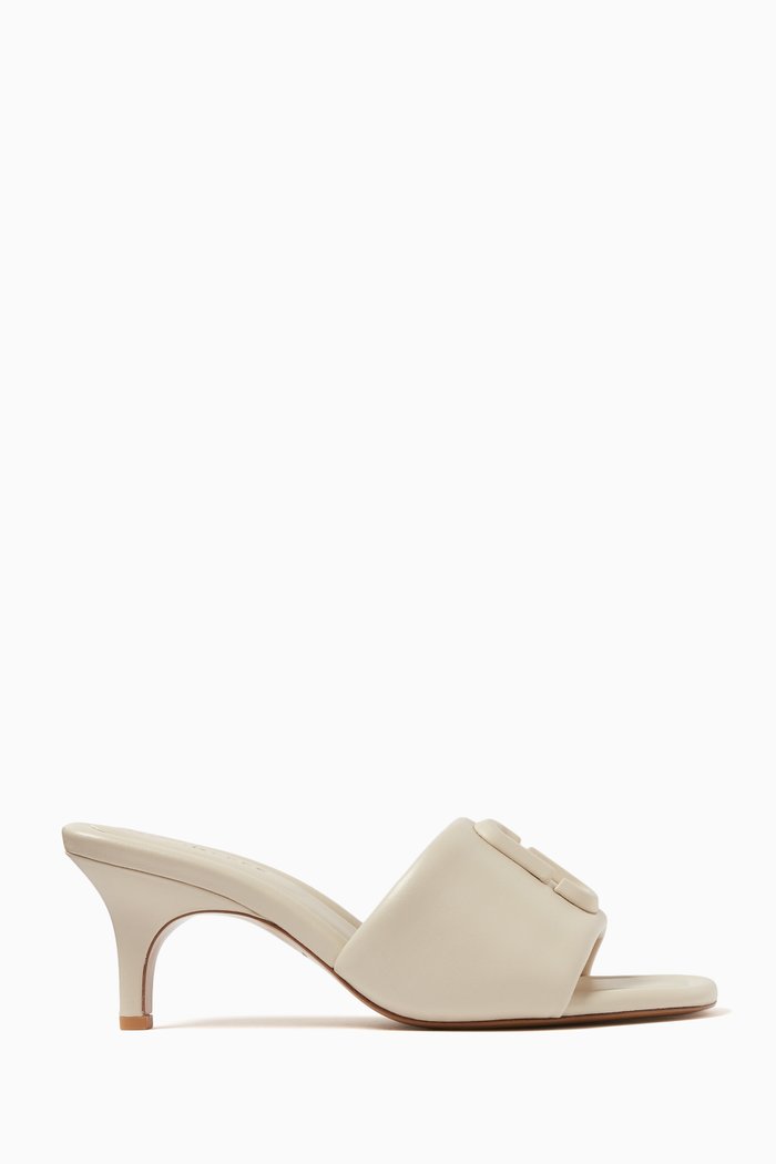 

J Marc 65 Mules in Leather, White