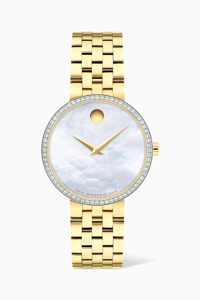 

Museum Classic Quartz Diamond Stainless Steel Watch, 30mm, White