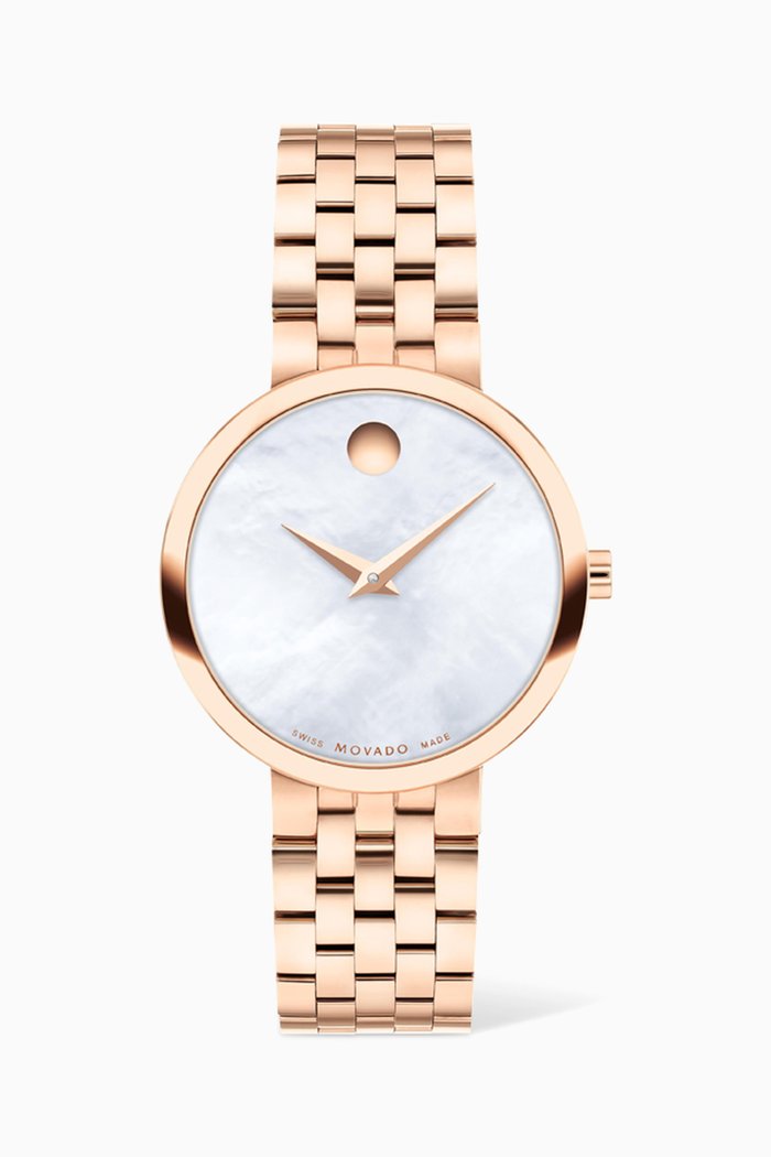 

Museum Classic Quartz Plated Stainless Steel Watch, 30mm, White