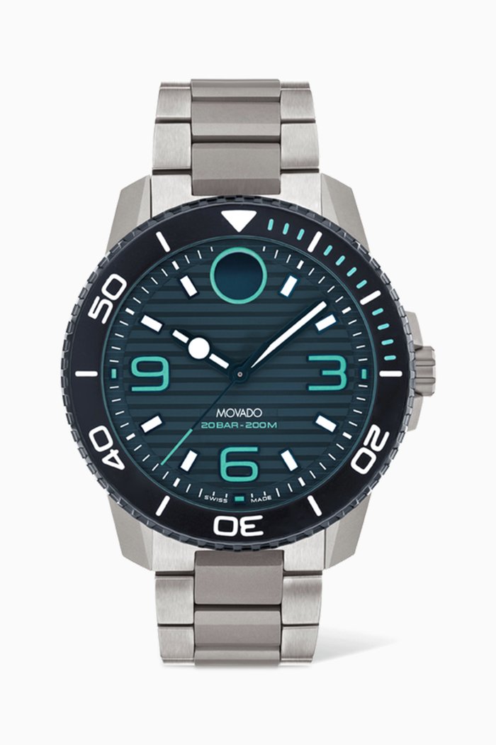 Bold Titanium Watch, 45mm, Blue