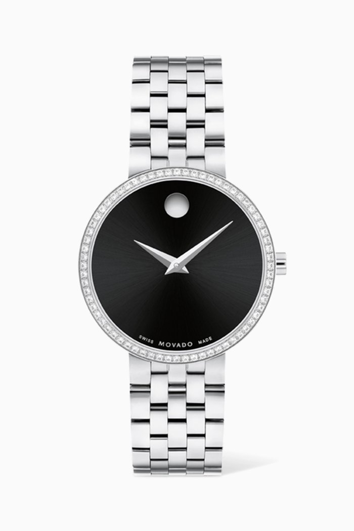 

Museum Classic Quartz Diamond Stainless Steel Watch, 30mm, Black