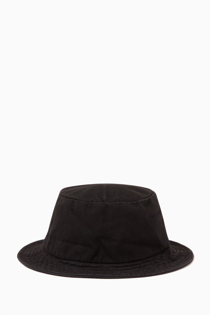 

Packable Bucket Hat in Organic Cotton Twill, Black