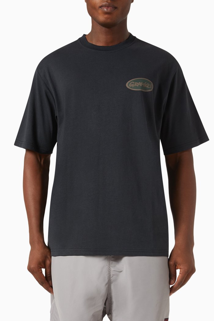 

Oval T-shirt in Organic Cotton, Black