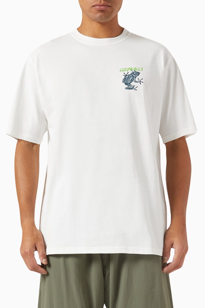 

Sticky Frog T-shirt in Organic Jersey, White