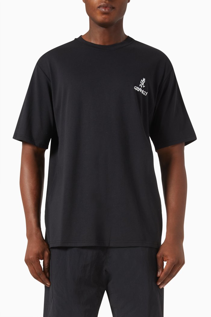 

One Point Logo T-shirt in Organic Cotton-jersey, Black