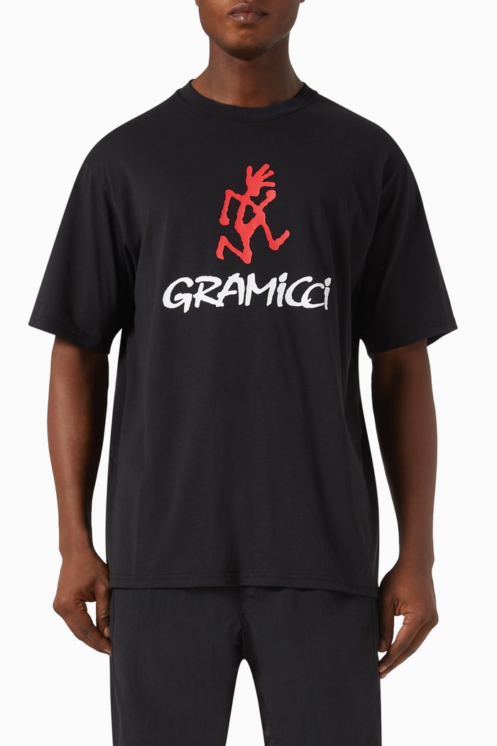 Logo T-shirt in Organic Cotton-jersey, Black
