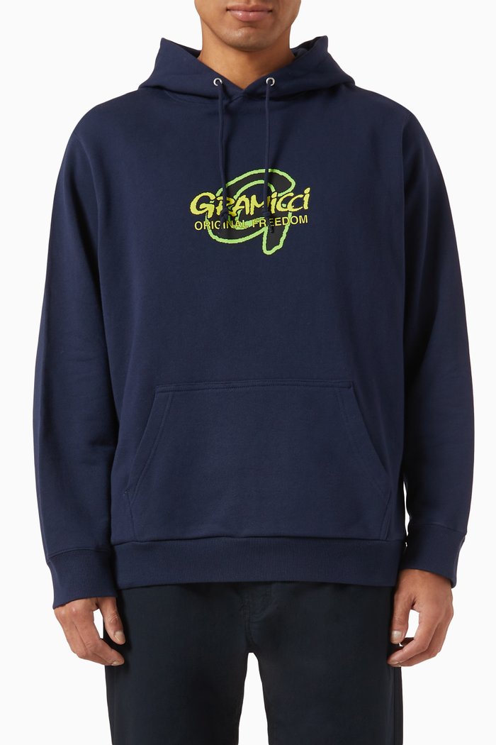 

Pixel G Hooded Sweatshirt in Fleece, Blue