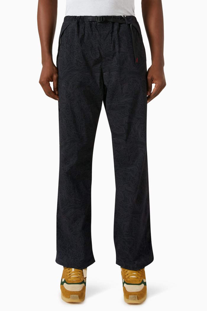 

Belted Pants in Softshell Nylon, Blue