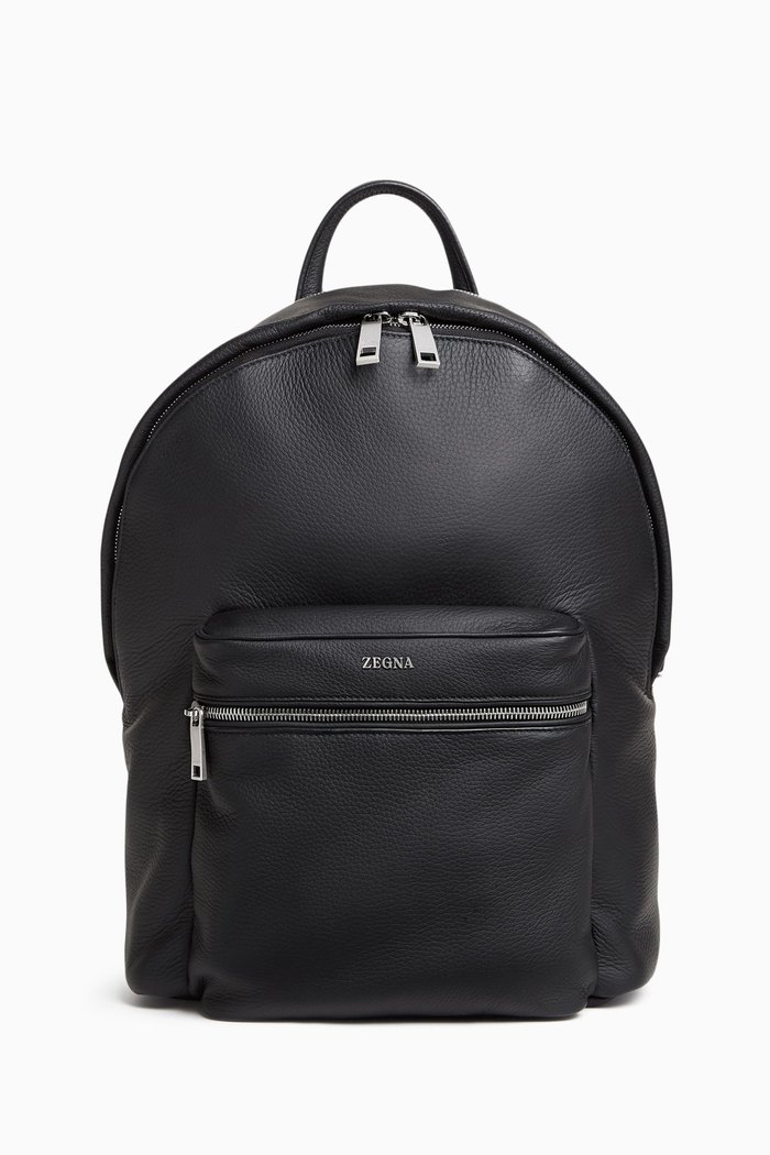 

Hoodie Backpack in Deerskin, Black