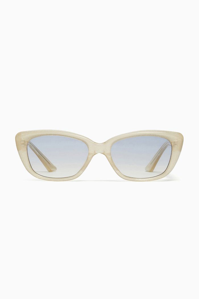 

Unisex Conic P4 Cat-eye Sunglasses in Acetate, Gold