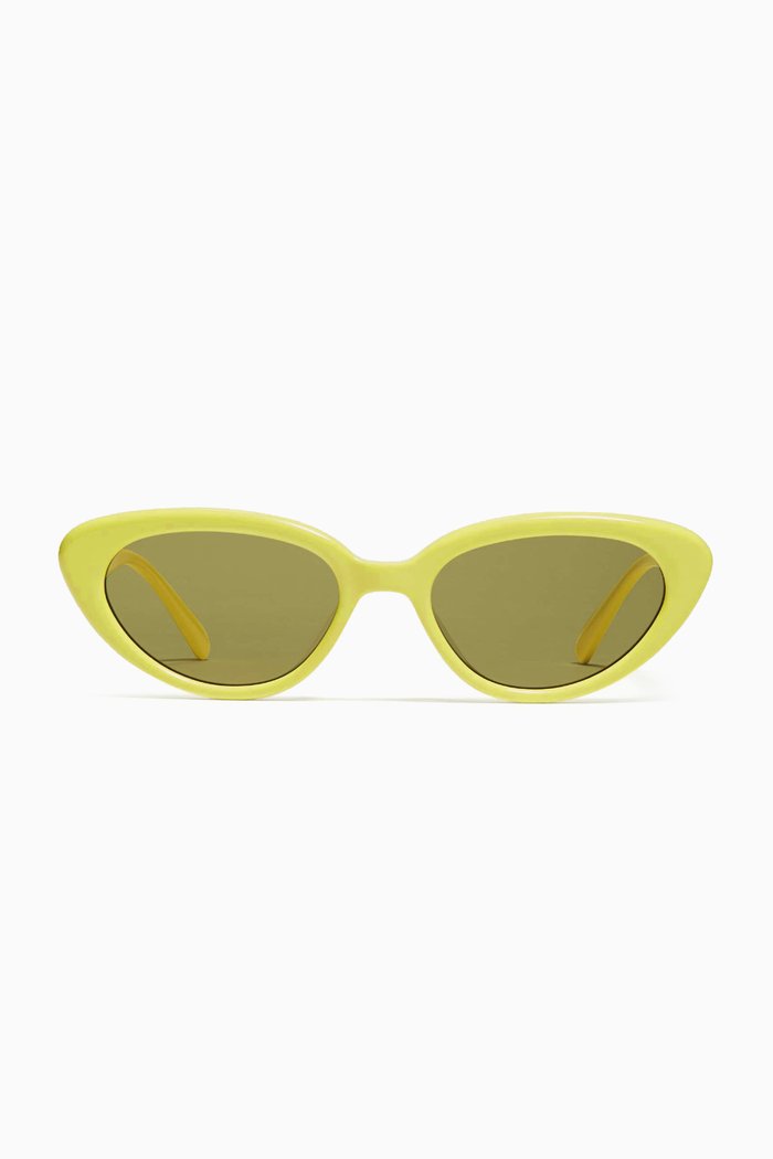 

Unisex Mondri-Y7 Cat-eye Sunglasses in Acetate, Yellow