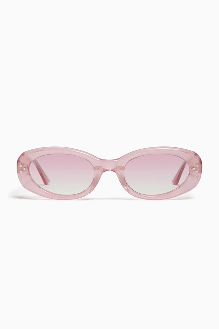 

Unisex July PC6 Oval-frame Sunglasses in Acetate, Pink