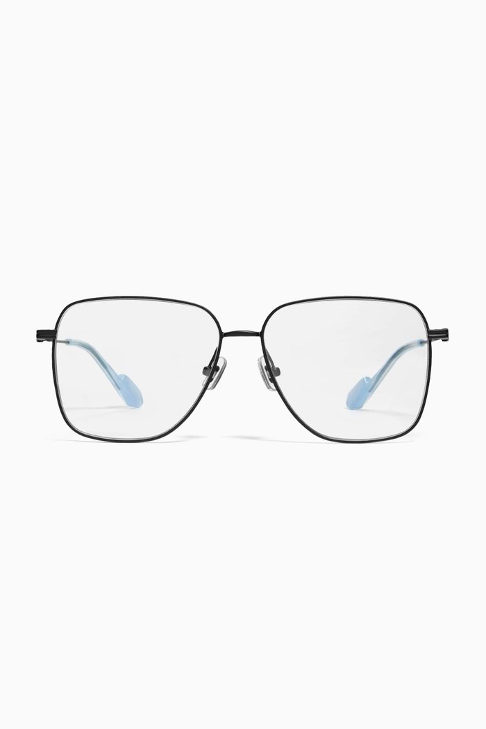 

Unisex ChaCha M01 Oversized Glasses in Metal, Black