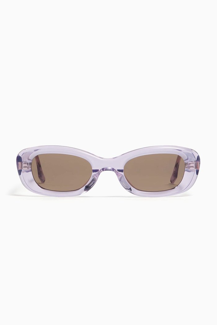 

Tambu VC1 Rectangle-frame Sunglasses in Acetate, Purple
