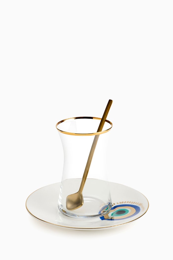

Iris Set of 6 Cups and Saucers, White