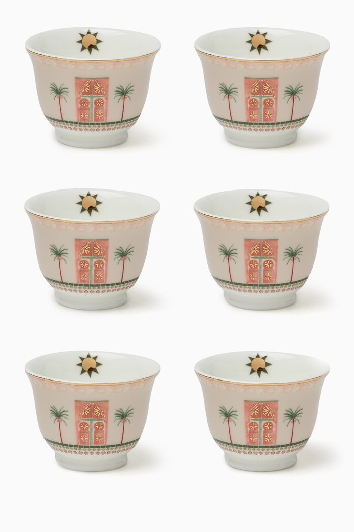 

Palm Chaffe Cups, Set of 6, Pink