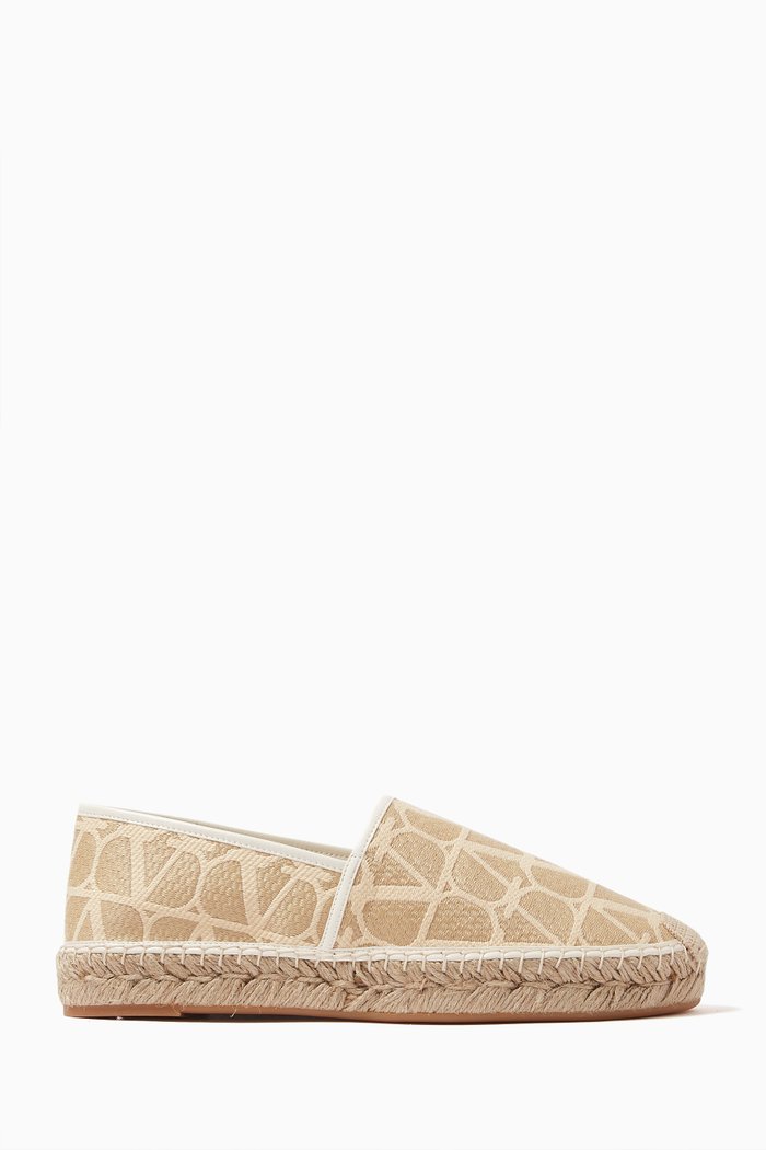 

Valentino Garavani Toile Iconographe Espadrilles in Fabric, Neutral