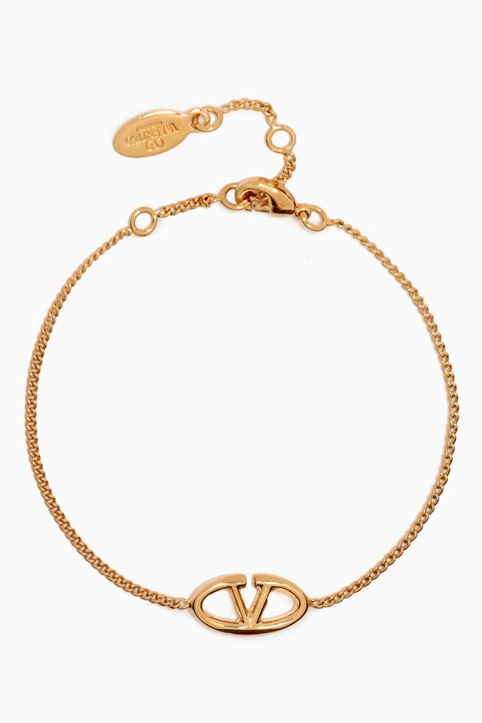 

Valentino Garavani VLOGO Moon Signature Bracelet in Metal, Gold