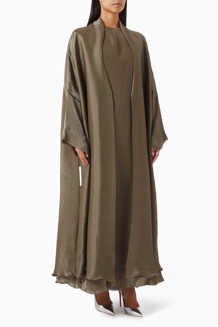 

3-piece Abaya Set, Green